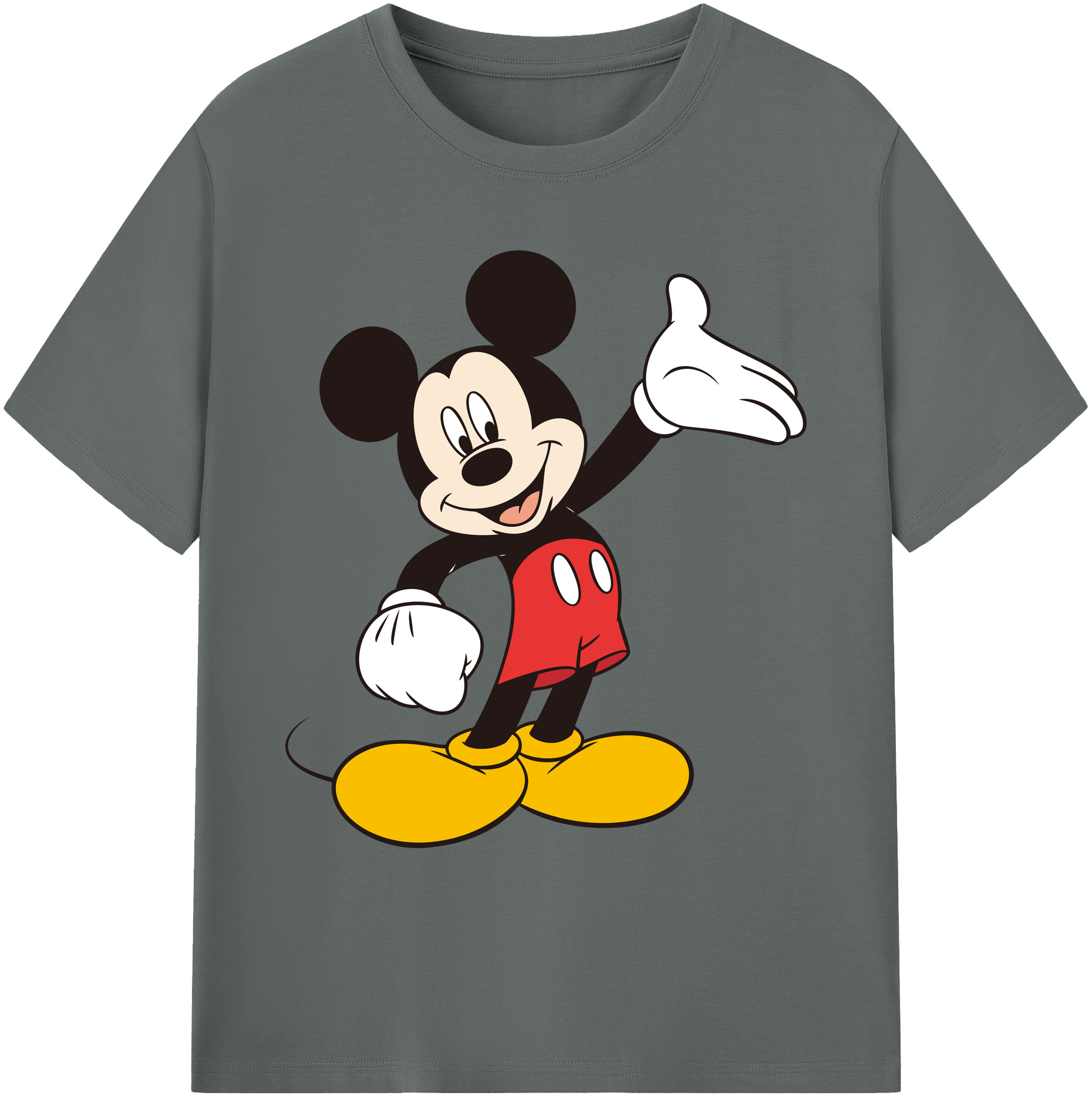ミッキーマウス Mickey Mouse 綿100％ メンズ半袖Tシャツ｜肌触りやわらか＆通気性